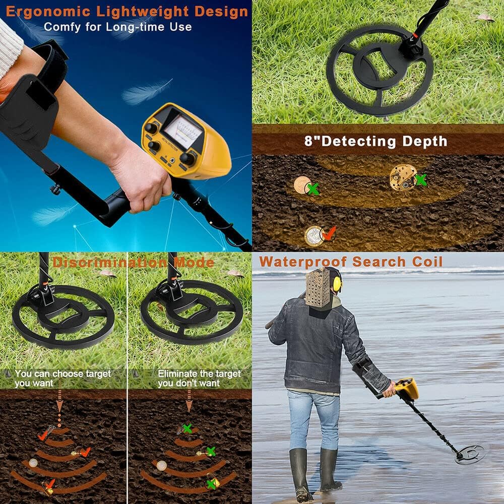 Detector de metales para adultos de perilla