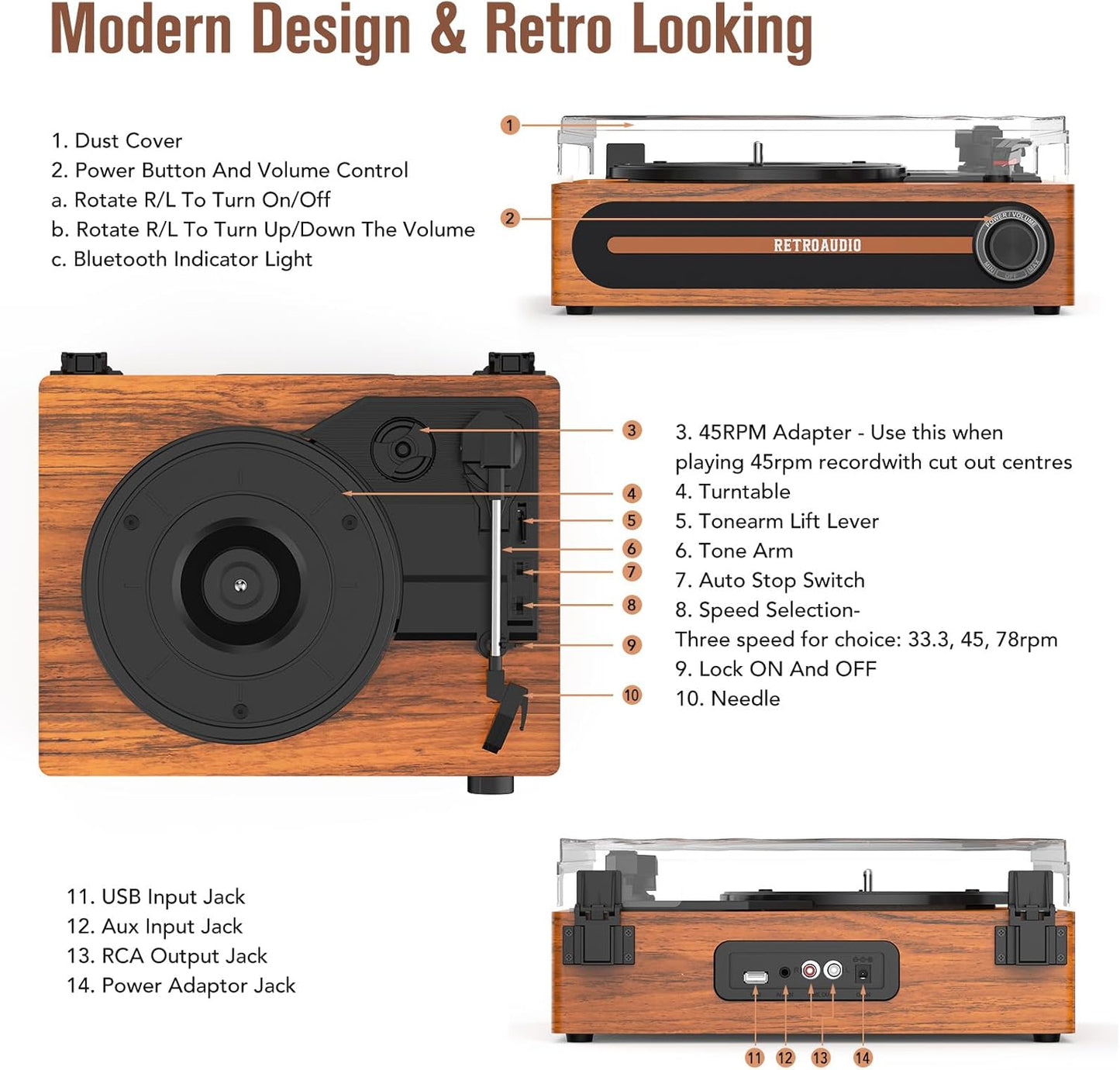 TOCADISCOS RETROAUDIO