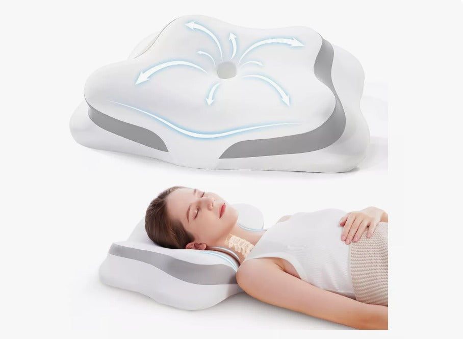 Almohada Cervical, Alivia Dolor, Viscoelástica Premium