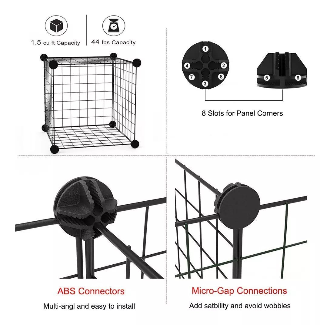 Corral Para Mascotas Valla De Alambre De Metal Portátil