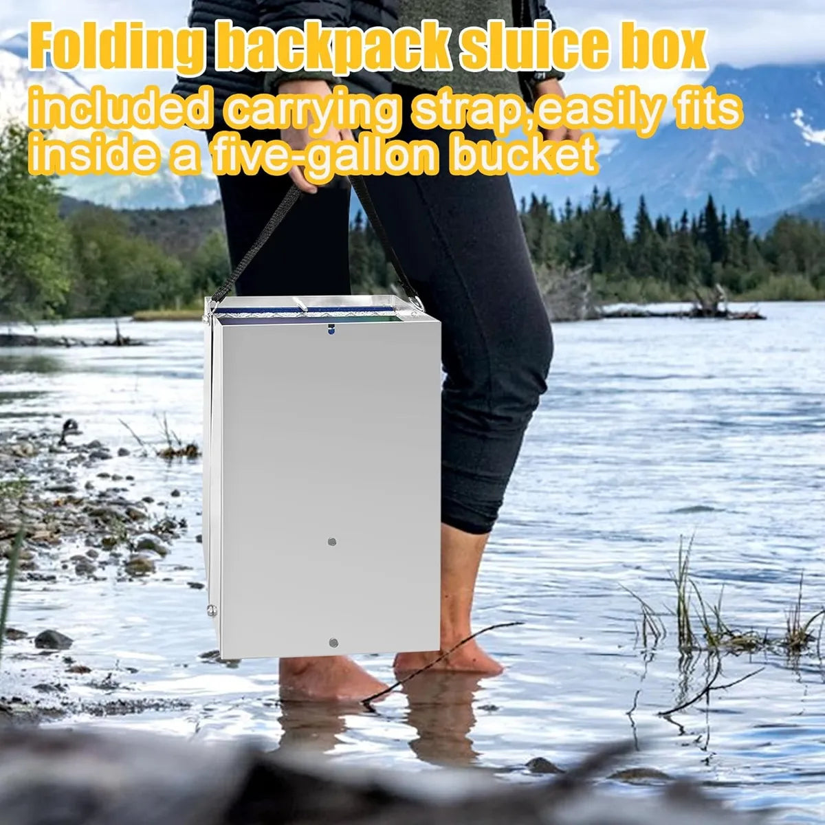 Caja De Esclusa De Oro Mineria Plegable