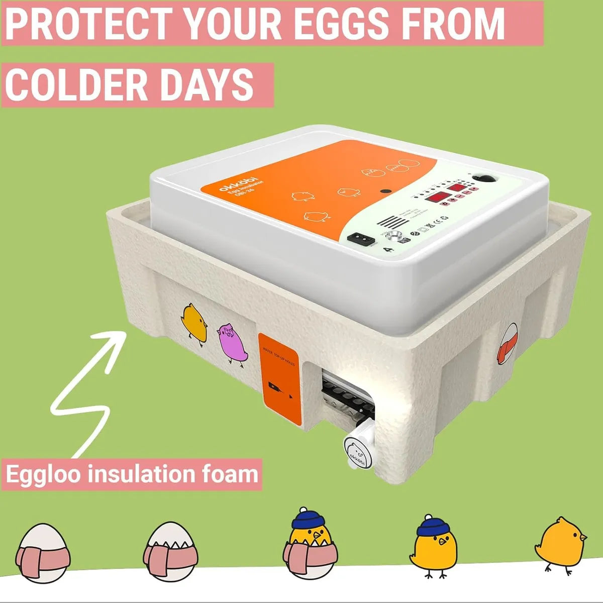 Incubadora De 36 Huevos De Giro Automatico