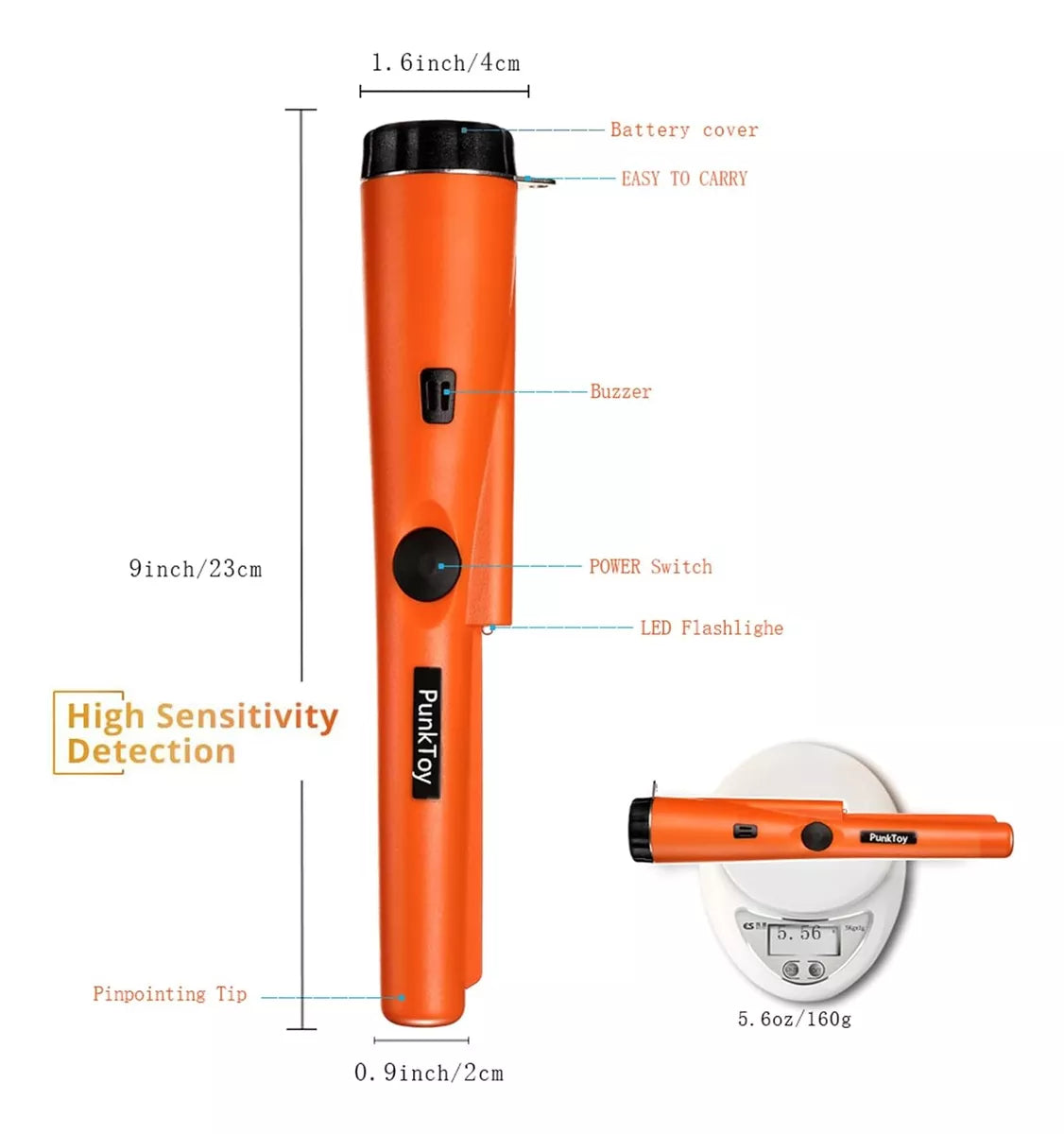 Detector De Metales De Mano Pinpoint