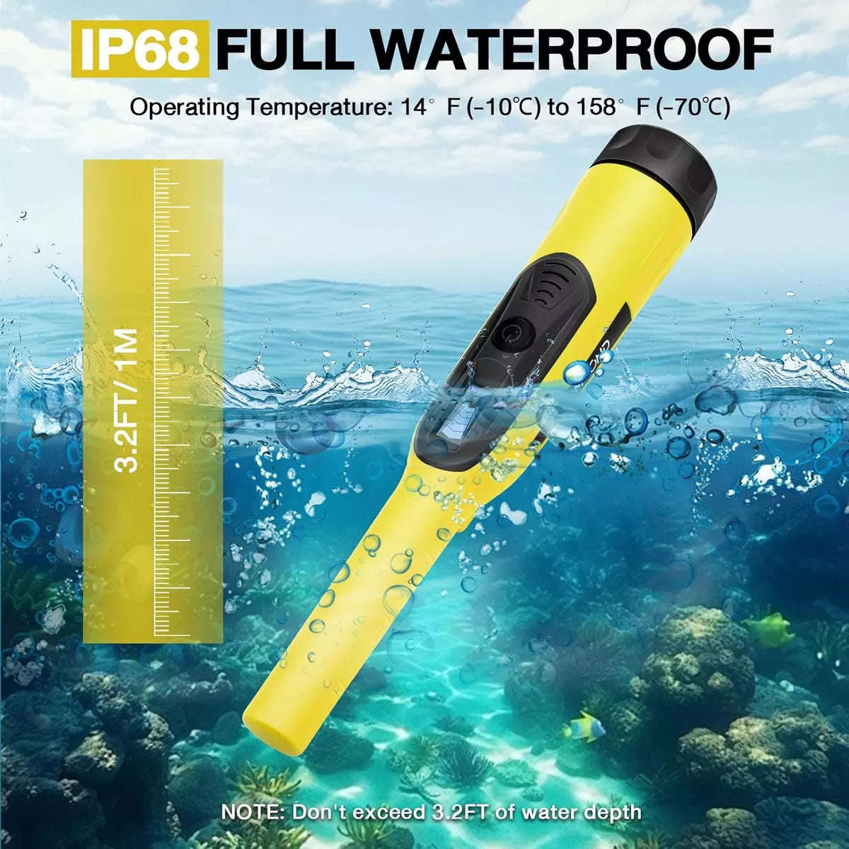 Detector De Metales De Mano Pinpointer Impermeable
