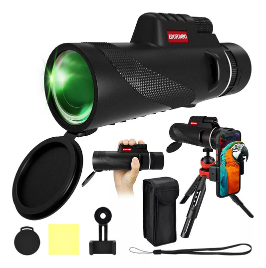 Telescopio Monocular Con Adaptador De Celular Y Trípode